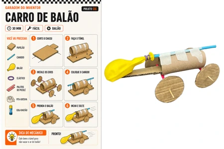 Carro de corrida de papelao