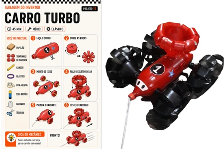 Trator de rolinho de papelao